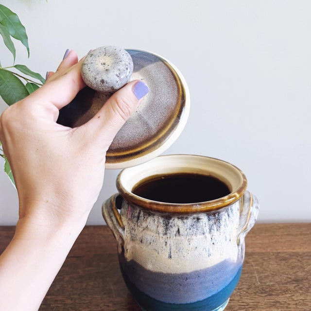 Vintage Studio Pottery Stoneware Jar For Sale - Image 4 of 4