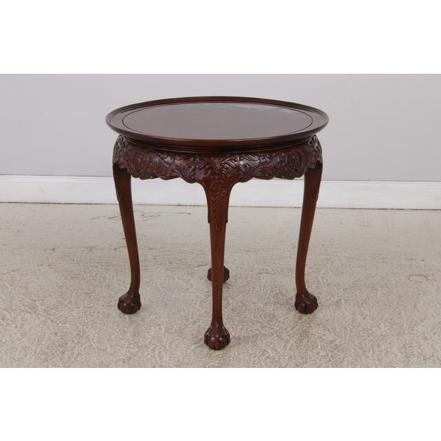 Chippendale Chippendale Flame Mahogany Round Parlor Table For Sale - Image 3 of 13