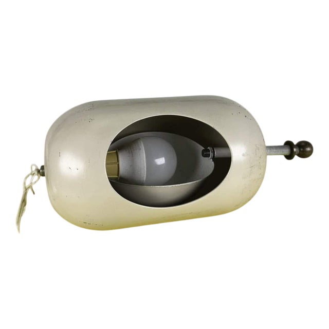 Vintage Metal Lamp with Internal Lampshade For Sale