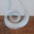 White Vintage 90s Murano Style Dancing Flame White Sparkle Ribbon Art Glass Sculpture For Sale - Image 8 of 8