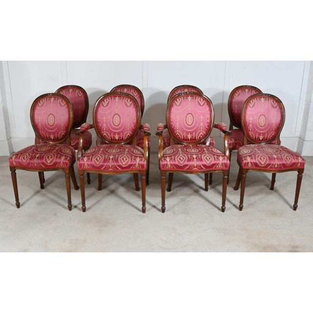 Antique Regency Revival Mahogany Dining Chairs, 1890s, Set of 8 For Sale - Image 6 of 6