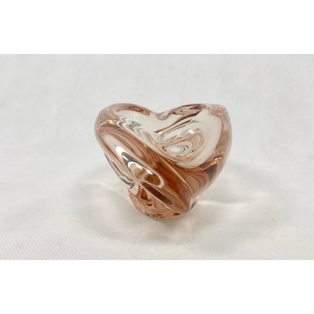 Glass Ashtray in Rose by Rudolf Beránek for Skrdlovice, 1960s, in Flawless conditions. Designed 1960 to 1969 This piece is...