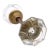 Antique Pair of Octagon Glass Bullet Passage Door Knobs For Sale