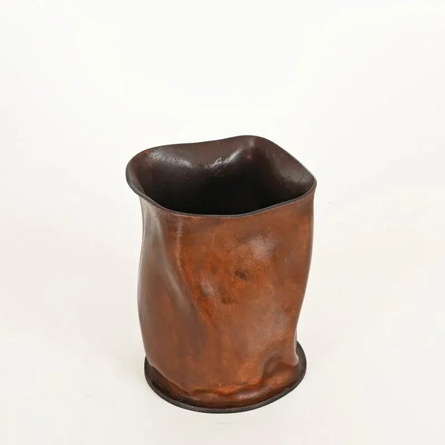 Mid-Century Modern Italian Leather Basket from Nova Tecno, 1950s For Sale - Image 12 of 15