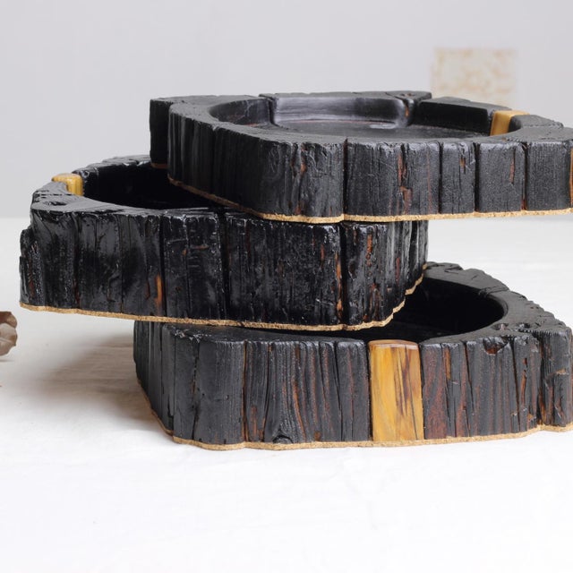 Bruciata Tray - Wabi-Sabi Yakisugi Charred Wood Tray by Gabor Gobi For Sale - Image 6 of 9