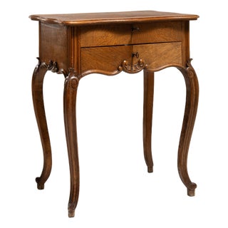 19th Century France Louis XV Amber Wood Side Table For Sale