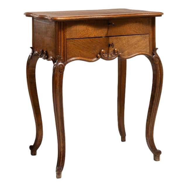 19th Century France Louis XV Amber Wood Side Table For Sale