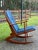 Blue 1960s Danish Modern Teak Rocking Chair Attributed to Holger Georg Jensen for Tønder Møbelværk For Sale - Image 8 of 10
