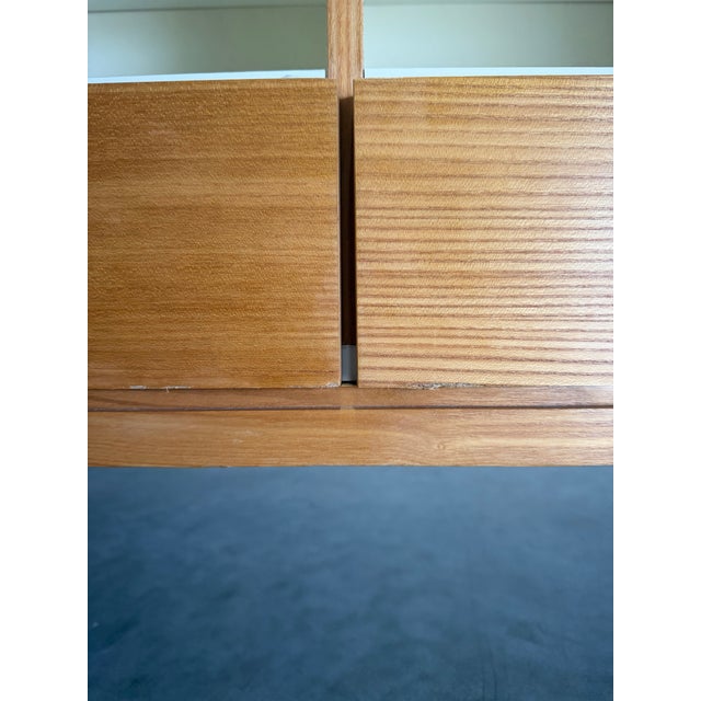 Beige Mid Century Scandinavian Ash Wood Storage Cabinet For Sale - Image 8 of 10