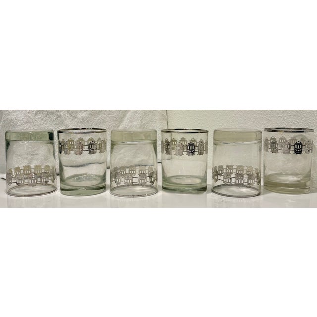 Libbey Glass Co. Mid 20th Century Mid-Century Modern San Francisco Cable Car Lowball Glasses - Set of 6 For Sale - Image 4 of 7