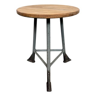 Industrial Grey Workshop Stool, 1960s For Sale
