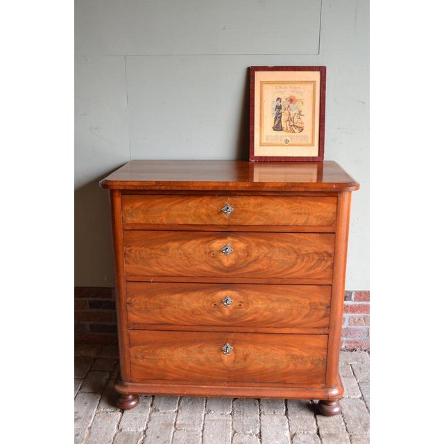 Brown Antique Mahogany Chest of Drawers For Sale - Image 8 of 9