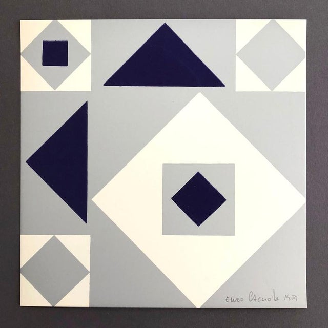 Contemporary Enzo Cacciola, Untitled, 1971, Silk-screen For Sale - Image 3 of 4