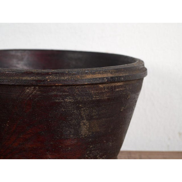 Antique Tibetan Wooden Bowl For Sale - Image 3 of 6