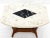 Mid 20th Century Pair of Inlaid Terrazzo Boat Shape Tops Walnut Bases End Side Tables For Sale - Image 11 of 13