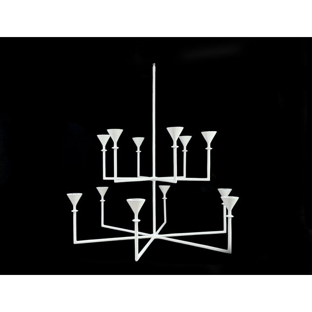 Bourgeois Boheme Atelier Bourgeois Boheme Atelier Plaster of Paris Uplight Chandelier, Vincennes Royal For Sale - Image 4 of 10