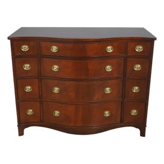 Baker Historic Charleston Mahogany Bow Front Dresser For Sale