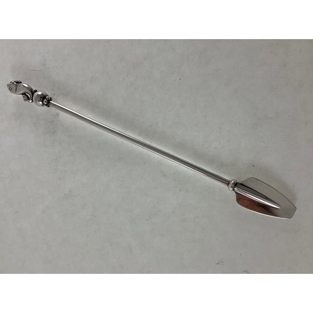 1960s Georg Jensen Sterling Silver Champagne Whisk For Sale - Image 10 of 12