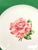 Ready to hang. Wonderful mid-century green plate for your dining nook. Pink Rose patterned. Syracuse China brand.