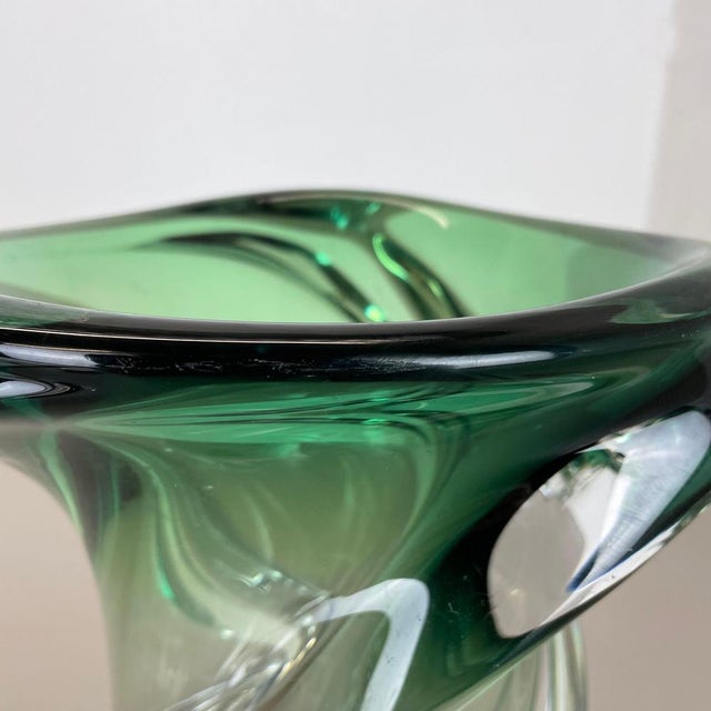 Crystal Wave Glass Vase from Val Saint Lambert, Belgium, 1960s For Sale - Image 13 of 18