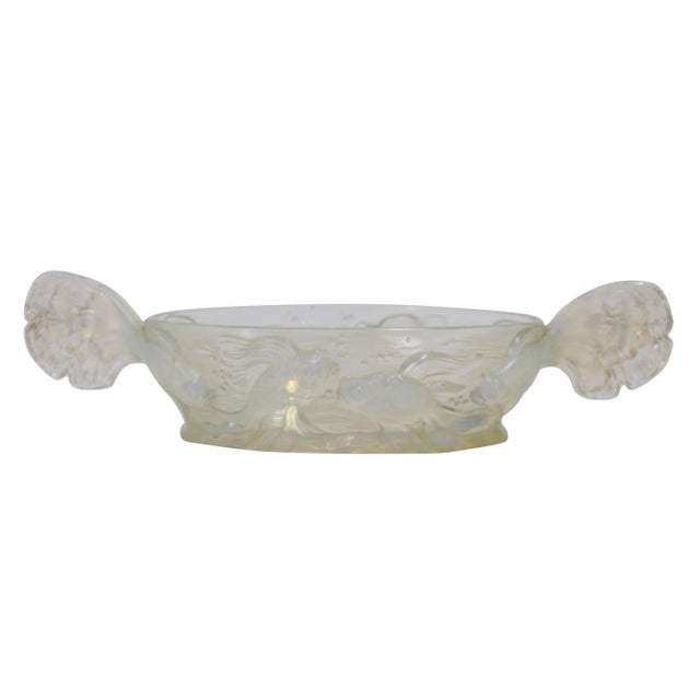 Art Déco French Opaline Glass Fish Bowl by Vey, 1930s For Sale - Image 3 of 8