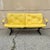 Vintage Homecrest Mid Century Modern Wire Metal Frame Sofa w/ Original Yellow Vinyl Tufted Cushions. Circa Mid 20th...