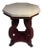 Hadrian Octagonal Table in Studded Red Velvet With Claw Feet For Sale