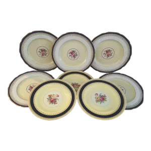 Vintage English Pareek & Sherborne Dinnerplates, Set of 8