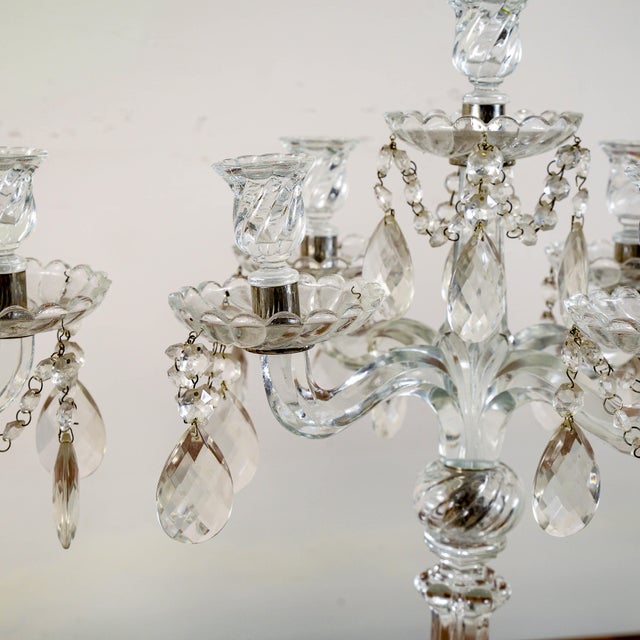 Vintage Glass Candlesticks, Set of 2 For Sale - Image 4 of 9