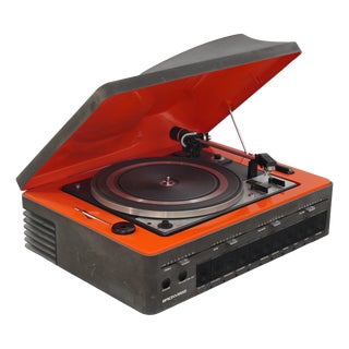 Concept 101 Turntable and DA 101 Speakers by Marco Zanuso, Roberto Lucci and Paolo Orlandini for Brionvega, 1974, Set of 3 For Sale