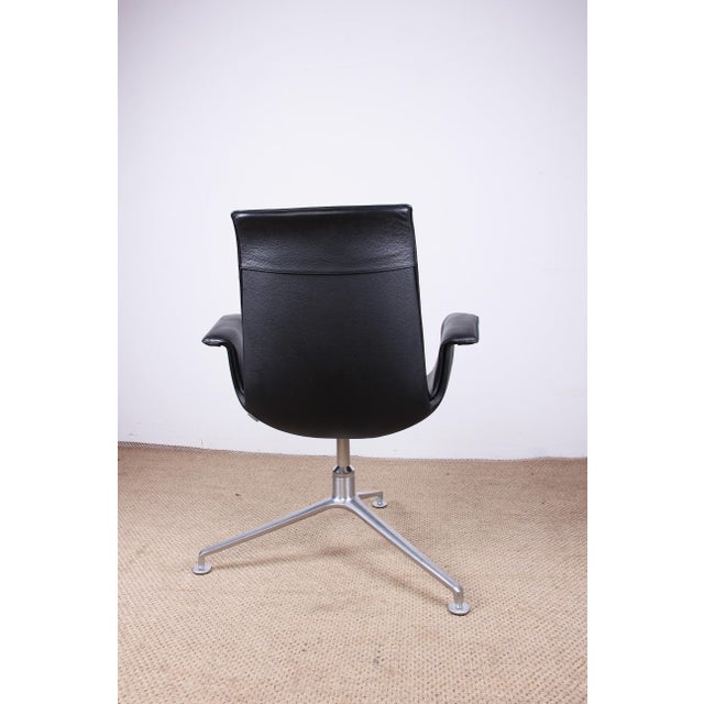 Danish Model FK 6725 Armchair in Black Leather and Chromed Steel by Preben Fabricius and Jørgen Kastholm for Walter Knoll, 2000s For Sale - Image 13 of 16