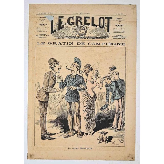 Le Gratin de Compiegne, Original Lithograph, 1885 For Sale - Image 3 of 3