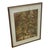 Framed batik acrylic artwork titled Forest Deep by artist Louise "Lou" Wilson. The composition depicts a dense forest...