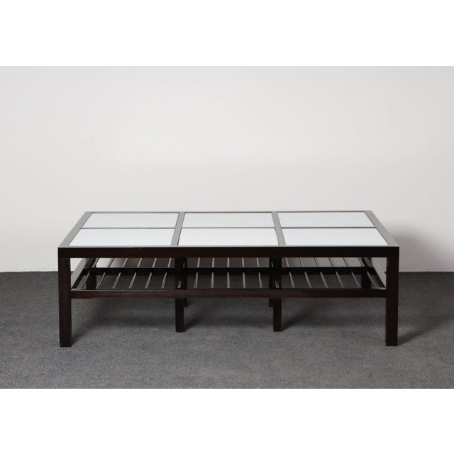 Vintage Ebonized Wood and Vitrolite Glass Coffee Table by Van Keppel and Green For Sale - Image 15 of 18
