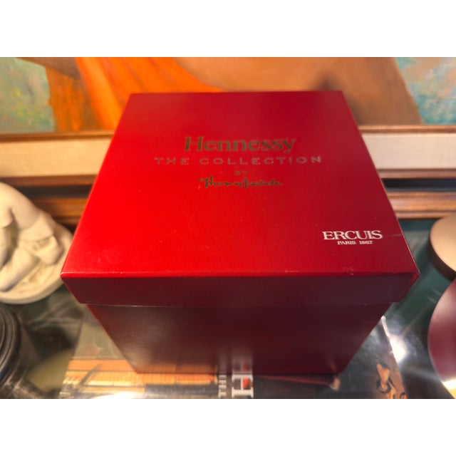 Silver 1960s Style Hennessy Ice Bucket by Thomas Bastide for Ercuis Paris – Sculptural French Modernist Barware With Original Box For Sale - Image 8 of 18