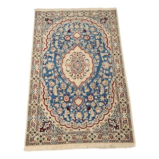 Middle Eastern Nain Rug in Wool For Sale
