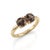 Smoky Topaz Toi Et Moi Ring, Brown Gemstone Stacking Ring Us 7 For Sale - Image 4 of 4