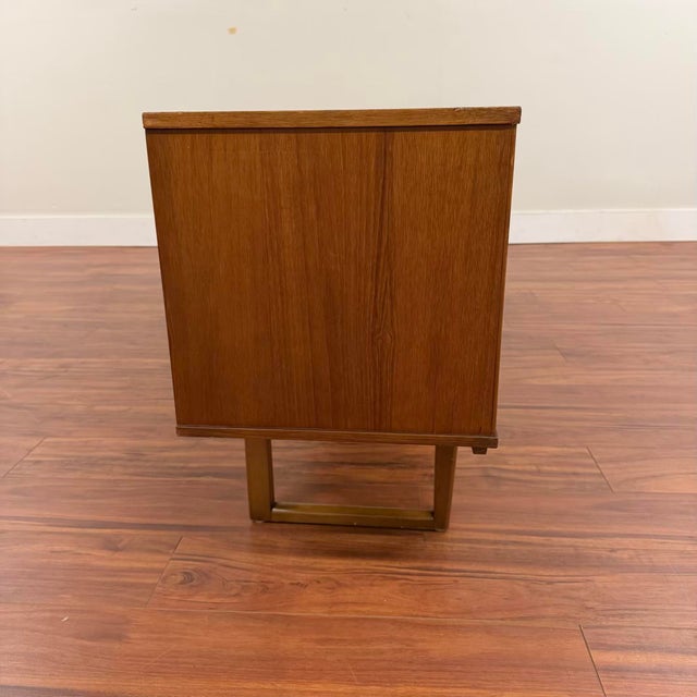Wood Stonehill Furniture Sled Leg Long Teak Sideboard For Sale - Image 7 of 11