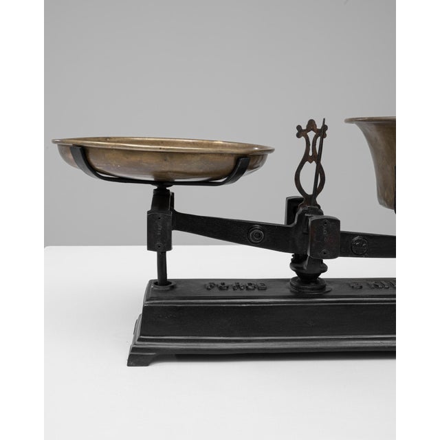 Metal 19th Century French Iron & Brass Scale For Sale - Image 7 of 18