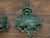 Mid-Century Modern Pair of Vintage American Midcentury Iron Rabbit Candle Holders with Green Patina For Sale - Image 3 of 11