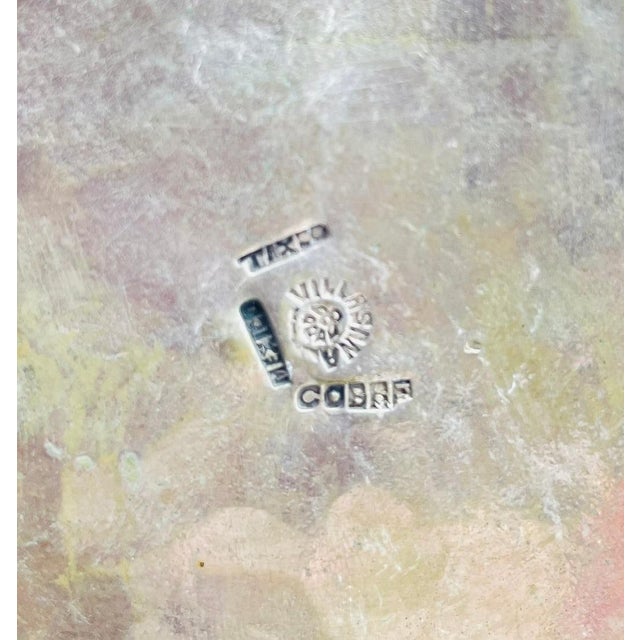 1960s Alfredo Villasana Taxco Turquoise Parrot Silver Plate Pitcher, Mexican Silver For Sale - Image 16 of 16