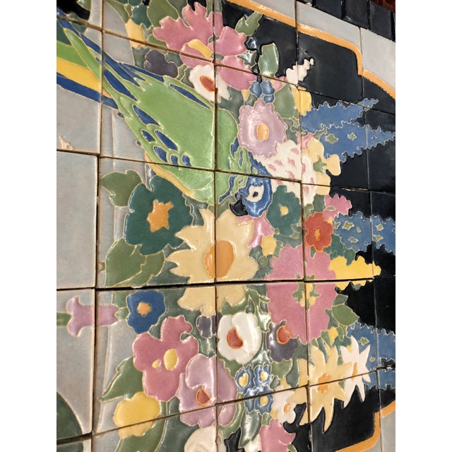 This is an absolutely incredible tile mural made by Claycraft Tile Company. This mural is from the late 1920s early 30s....