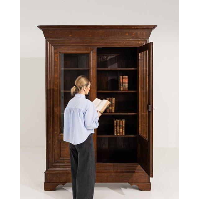 Oak Louis Philippe Vitrine For Sale - Image 12 of 13