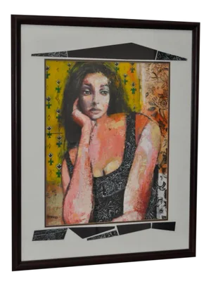 Framed Original Oil Portrait by Barnes