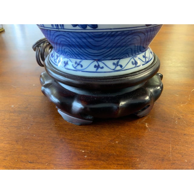 20th Century Excelsior Chinoiserie Porcelain GingerJar Lamp For Sale In New York - Image 6 of 8