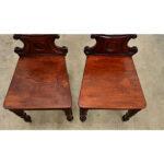 Pair of Early 19th Century English Regency Mahogany Hall Chairs For Sale - Image 10 of 12