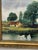 English Oil on Canvas Bridge Over Water For Sale - Image 3 of 7
