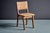 Oak Webbed Chairs in Leather Webbing attributed to Jens Risom, France, 1950s, Set of 10 For Sale - Image 9 of 18