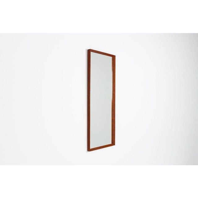 Mid-Century Danish Rectangular Mirror in Teak, Denmark, 1960 For Sale - Image 3 of 11