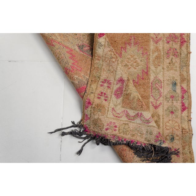 Oushak Antique Wool Hallway Runner Rug For Sale - Image 4 of 10